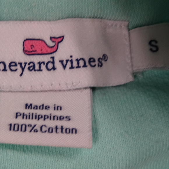 Vineyard Vines Lime & Blue Qtr Zip Jacket Small - Picture 5 of 6